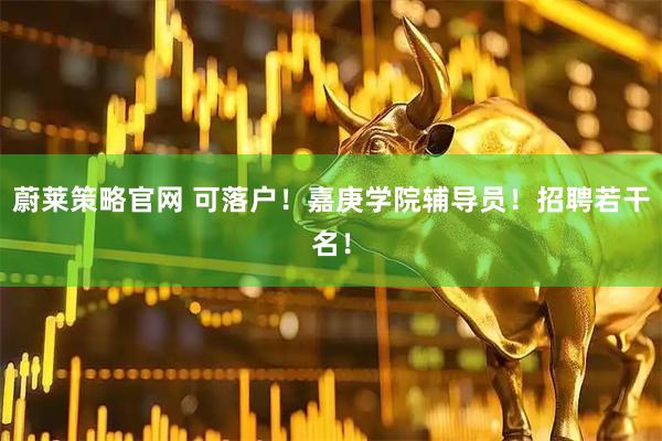 蔚莱策略官网 可落户！嘉庚学院辅导员！招聘若干名！