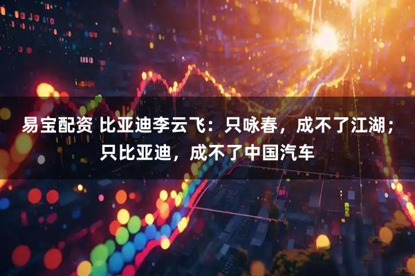 易宝配资 比亚迪李云飞：只咏春，成不了江湖；只比亚迪，成不了中国汽车
